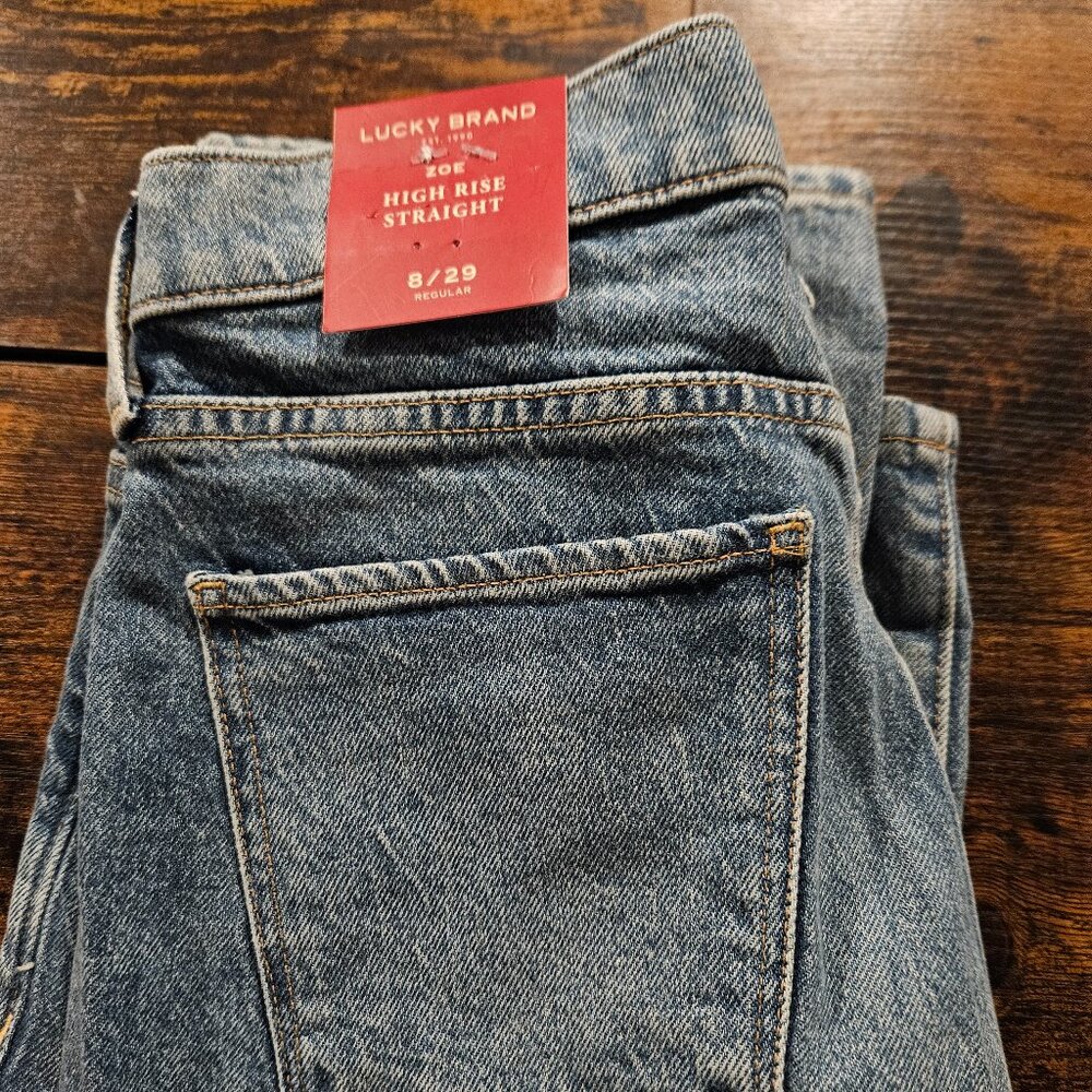 NWT Lucky Brand Zoe Highrise Striaght Jeans 8/29S